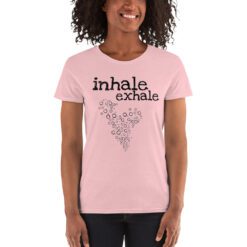 Crew Neck T-shirt Inhale-Exhale Pink