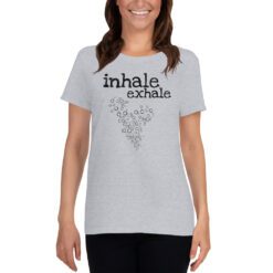 Crew Neck T-shirt Inhale-Exhale Grey