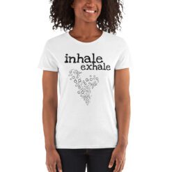 Crew Neck T-shirt Inhale-Exhale White