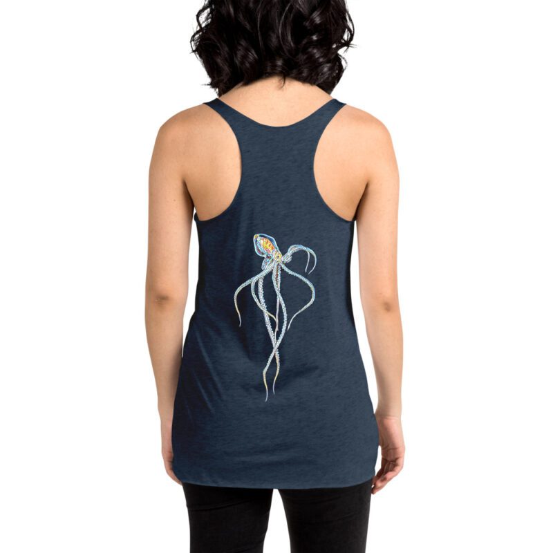 Racerback Tank Octopus Blue