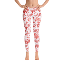Coral Leggings White with sun protection