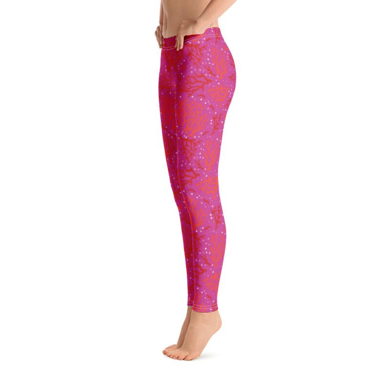 Coral Low Waist Leggings Pink - Image 2