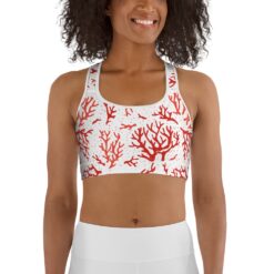 Swim Bra Coral White