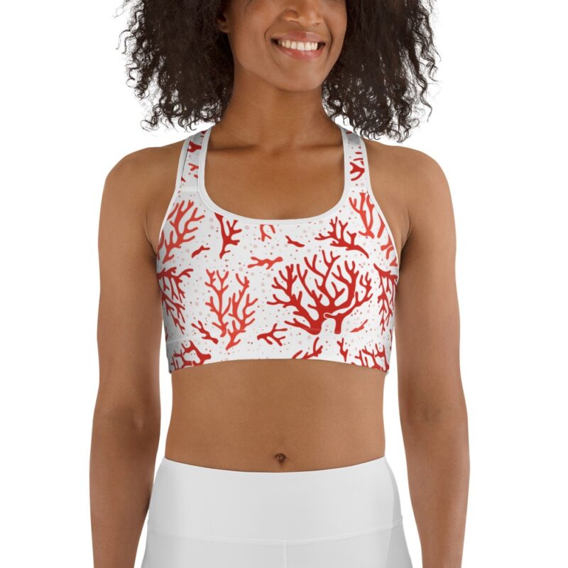 Swim Bra Coral White