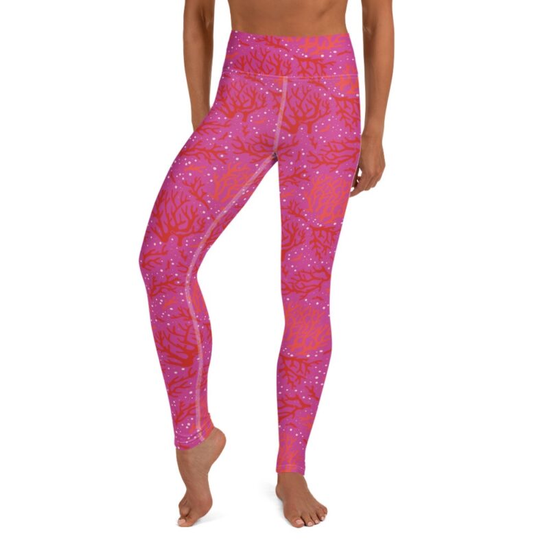 Coral Yoga Leggings Pink