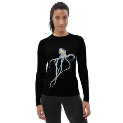 Woman wearing Octopus rashguard from Mantaraj