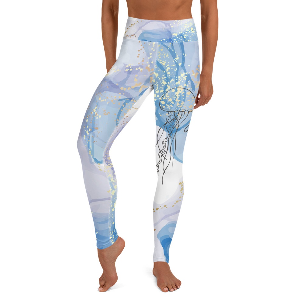 Jellyfish Leggings, Sea Creature Leggings, Printed Leggings, Workout  Leggings, Yoga Pants, Leggings for Women, Capri Leggings, Fish Leggings 