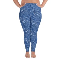 Plus size scuba leggings Ocean Tattoo from Mantaraj