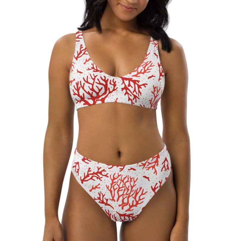 Coral White Recycled Bikini