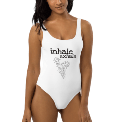 Swimsuit Inhale Exhale White