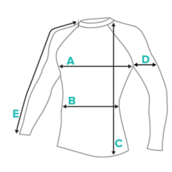 Mens Rashguard, measurements