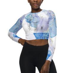 Jellyfish Crop Top. Beautiful sustainable active wear from Mantaraj. best rash guard for scuba diving