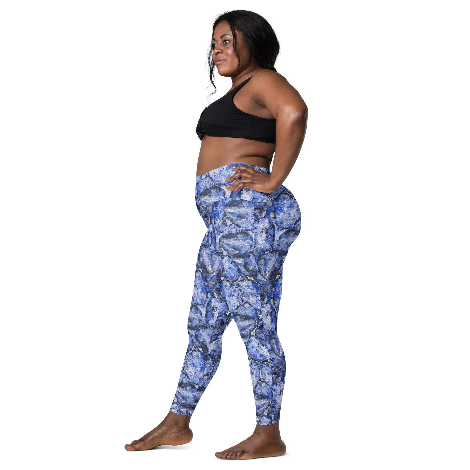 Plus size scuba leggings with pockets