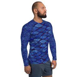 Mens Rashguard Tile, long-sleeve swim shirt