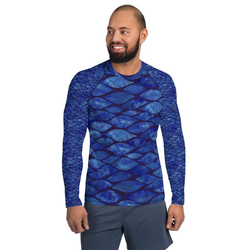 Mens Rashguard Tile, long-sleeve swim shirt