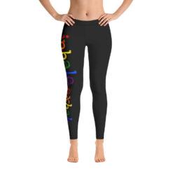 Inhale Exhale leggings for scuba diving pride version