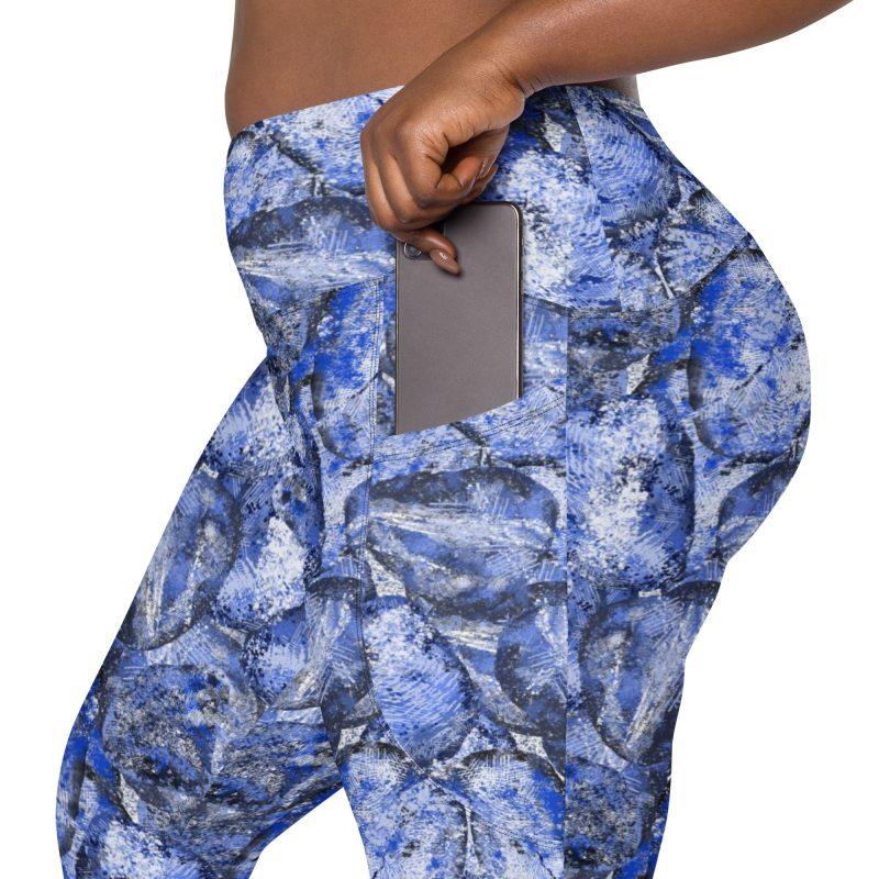 Clam plus size leggings with pockets for scuba diving, swimming, workout
