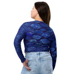 Long sleeve Tile Crop Top Plus size