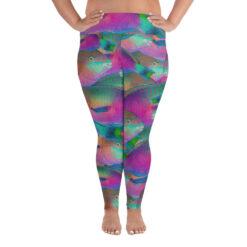 Scuba diving leggings with colorful vibrant pattern