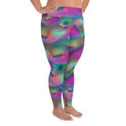 Plus size colorful leggings for svuba diving