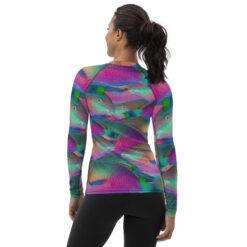 Rash Guard with a beautiful parrotfish pattern in vibrant colors