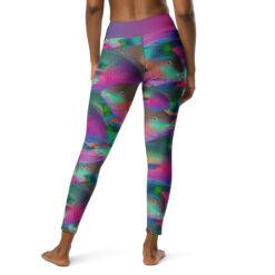 Colorful vibrant parrotfish leggings for scuba diving and surfing