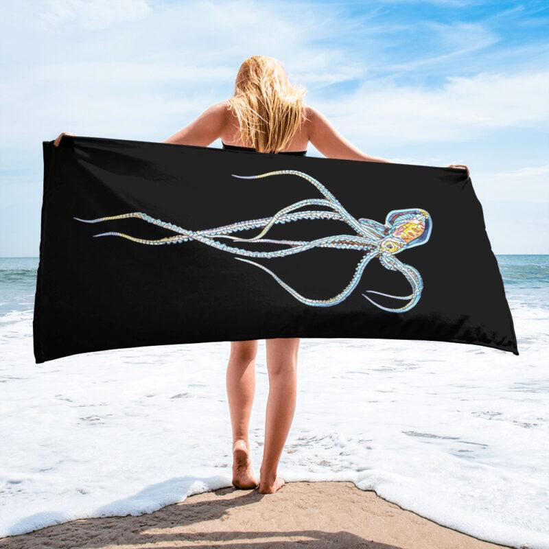 Super soft and cozy all-over sublimation Octopus Towel.