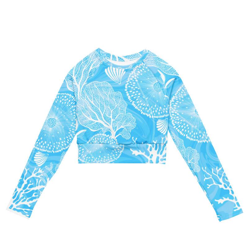Edith recycled long-sleeve crop top rash guard - Image 8