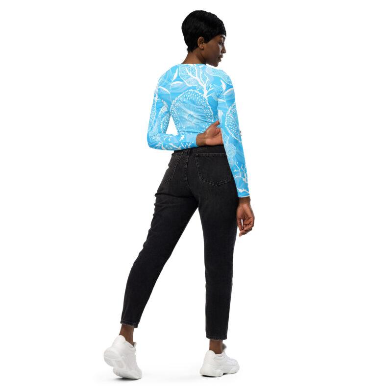Edith recycled long-sleeve crop top rash guard - Image 6