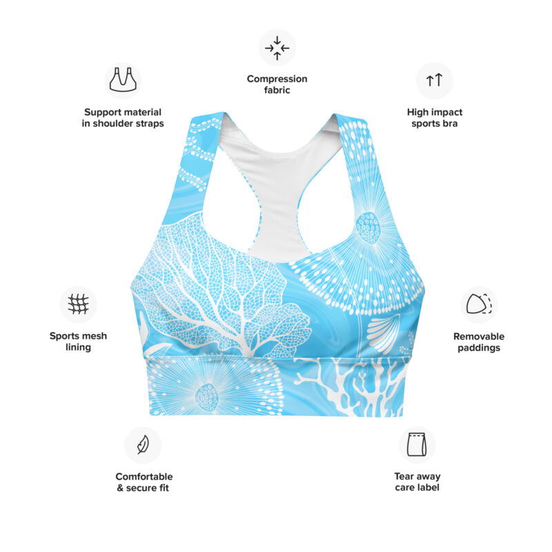 Edith Recycled Longline Swim Bra - Image 5